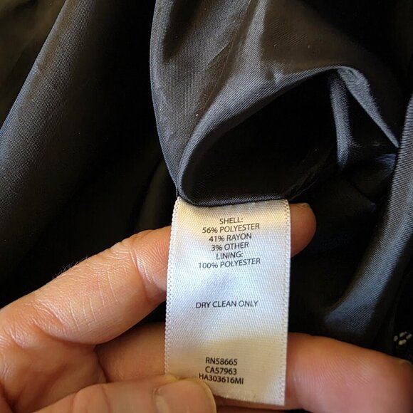 Halogen Women’s Black White Tweed A-Line Skirt Size 6 Lined Side Zip Pockets - Picture 5 of 14